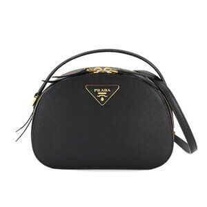 PRADA Odette 2way Hand Shoulder Bag Saffiano Leather Black 1BH123 90282145